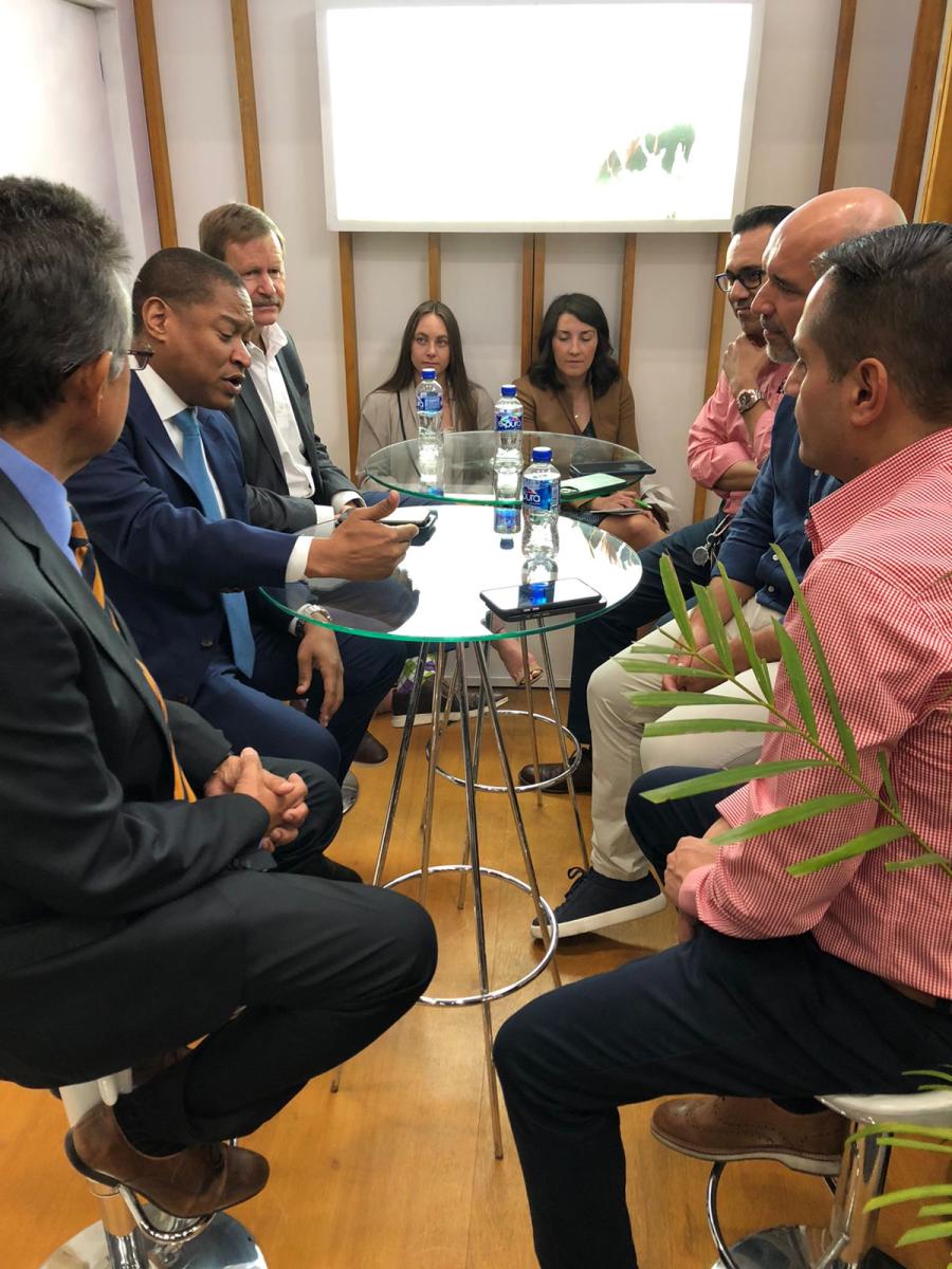 Group of people meeting around a table