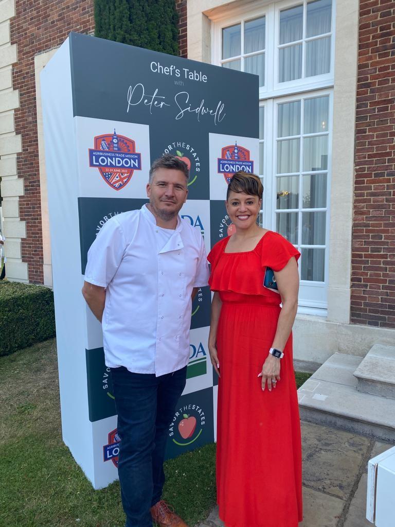 British chef Peter Sidwell and USDA Deputy Secretary Jewel Bronaugh in London