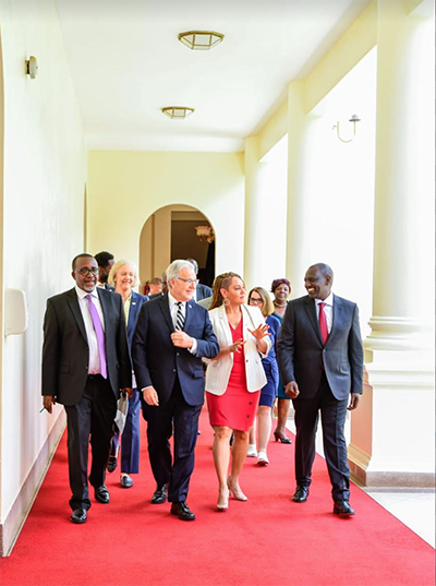 Deputy Secretary Dr. Jewel Bronaugh and members of the delegation met with The President of Kenya, William Ruto.