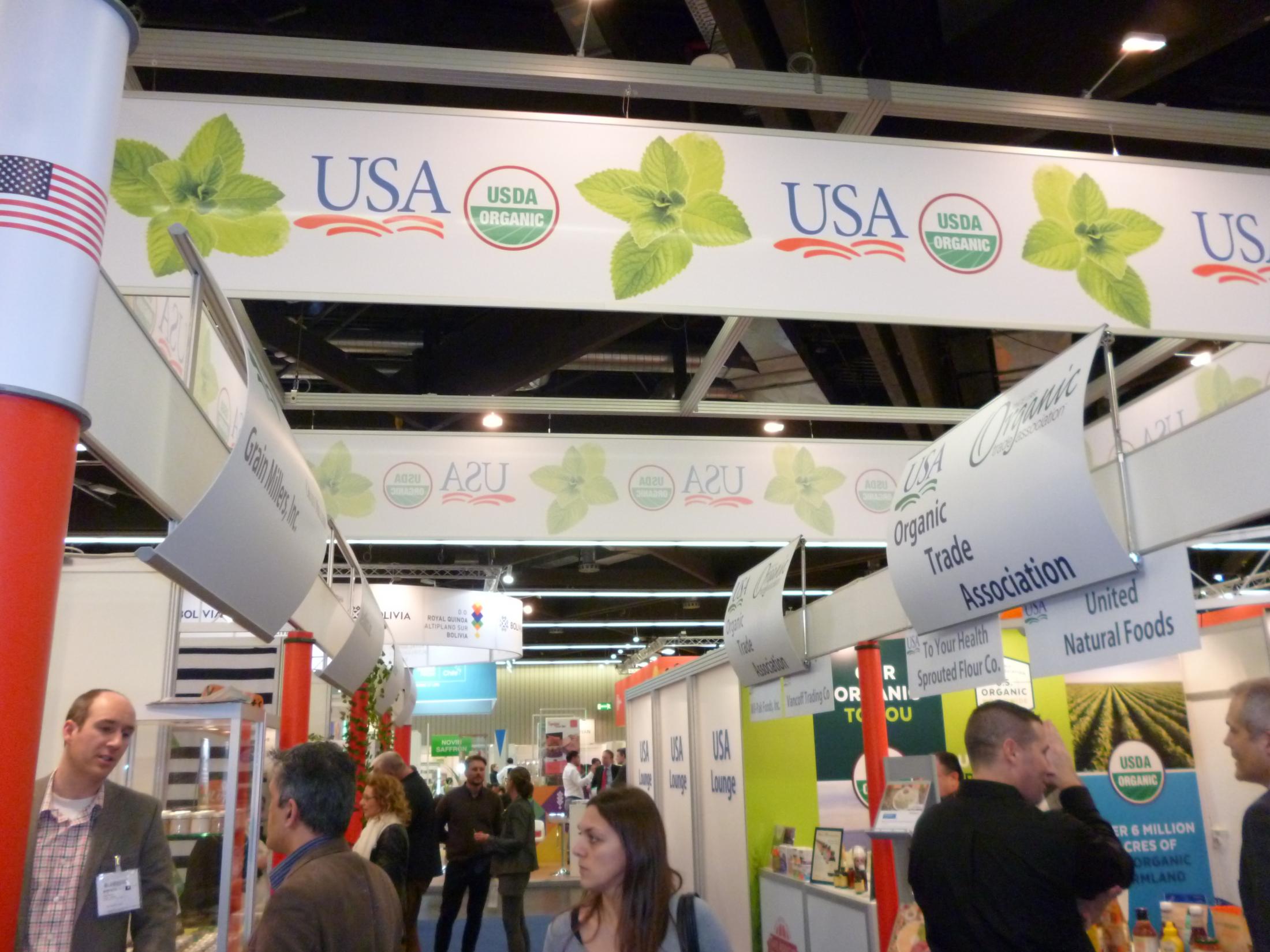 Buyers from around the world browse the USA Pavilion at BIOFACH 2017, the world’s largest organic trade show.